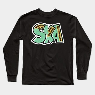 jamaica ska yellow green black Long Sleeve T-Shirt